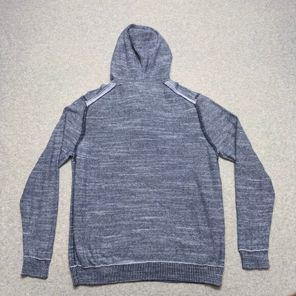 Tommy Bahama 1/4 Zip Hoodie Men's SZ L Blue Long Sleeve Cotton Blend Sweatshirt - Picture 8 of 8
